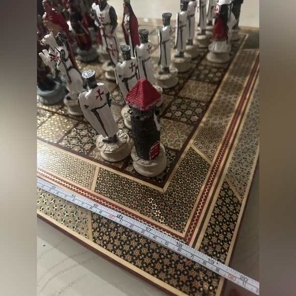 Handmade Chess-The board is Khatam Kari 50by50cm - Chess figures made of chuck - Picture 8 of 17